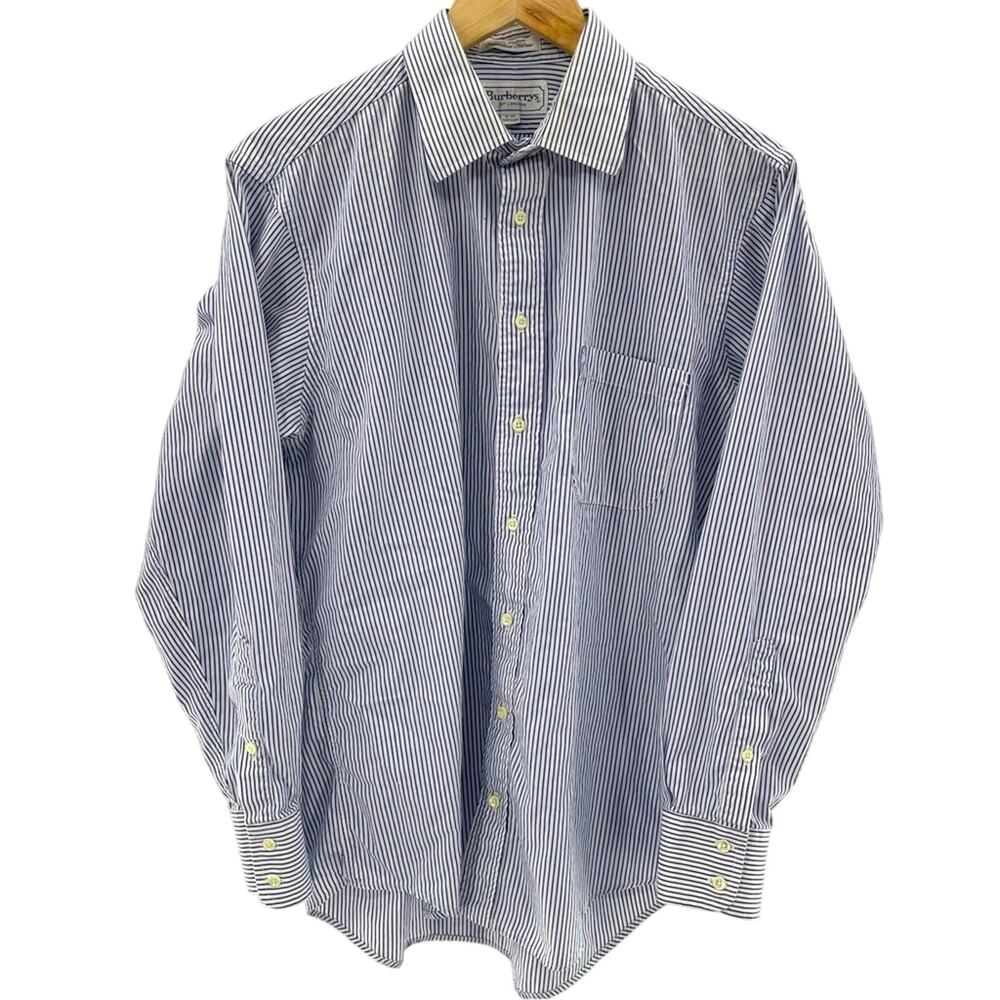 Burberrys of London Vintage USA 100% Cotton Striped Button Down Shirt Size 16-34